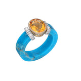 THE CONTRAST COCKTAIL RING CITRINE
