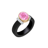 THE CONTRAST COCKTAIL RING PINK TOURMALINE
