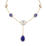 LAPIS & MOP TEARDROP NECKLACE