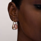 PINK OPAL CAGED EARRINGS