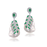 GREEN CASCADE PEARL EARRINGS