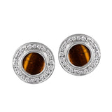 BROWN POLKA DOT STUDS