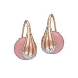 PINK OPAL CAGED EARRINGS