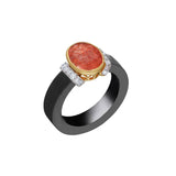 THE CONTRAST COCKTAIL RING SUN STONE
